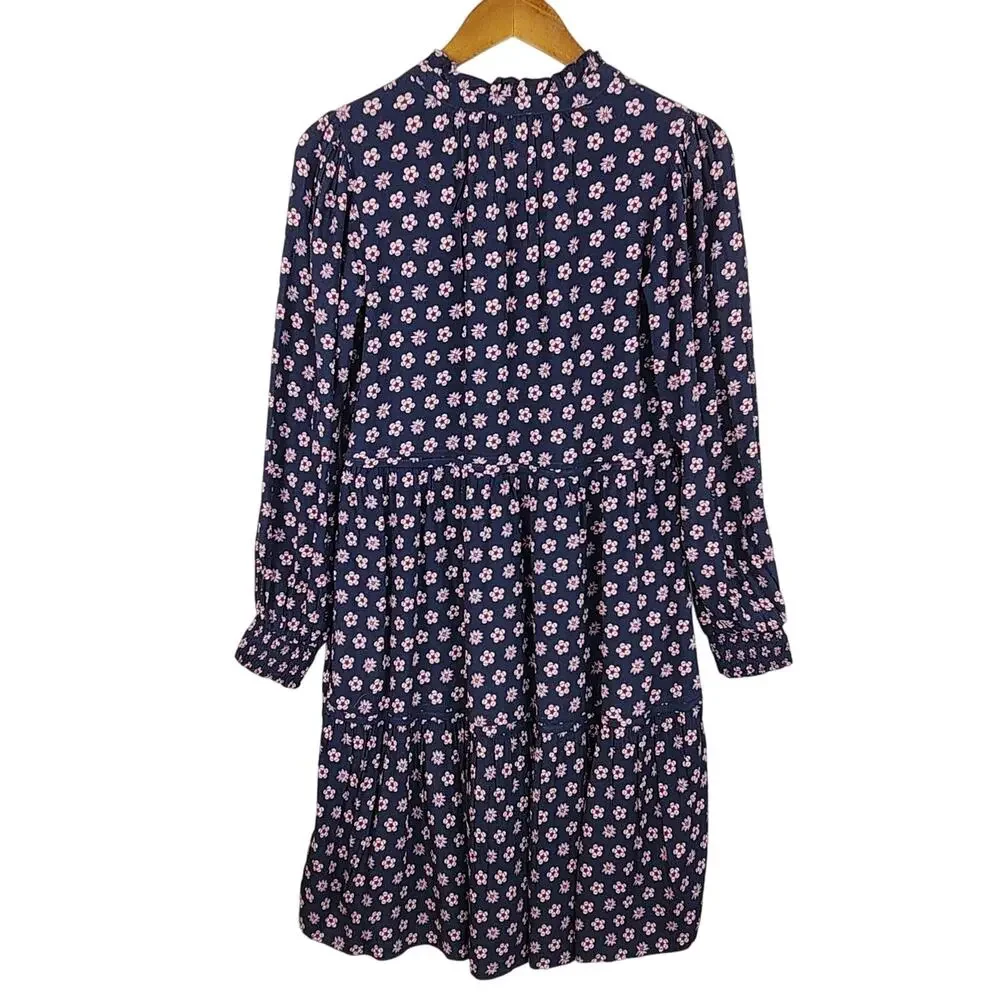 Scotch & Soda Dress Girls SZ 14 Park In Bloom Floral Maxi Dress Blue Long Sleeve